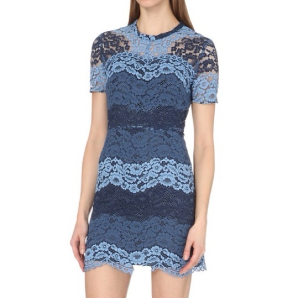 Sandro Rebecca Floral Lace Mini Dress